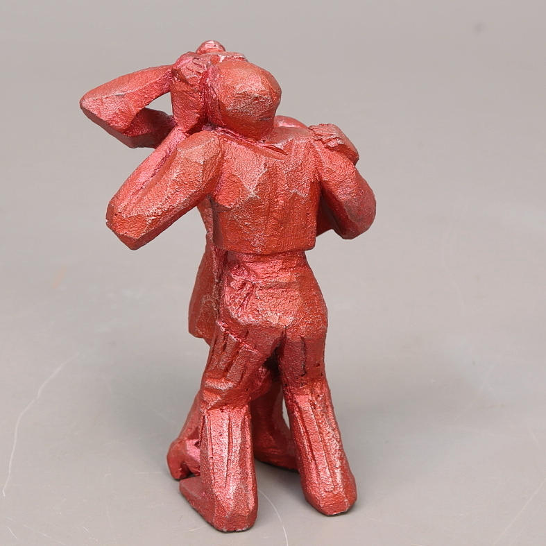 WANJA "NONES" HÅKANSSON. Skulptur, infärgad lättmetall, dansande par, signerad.