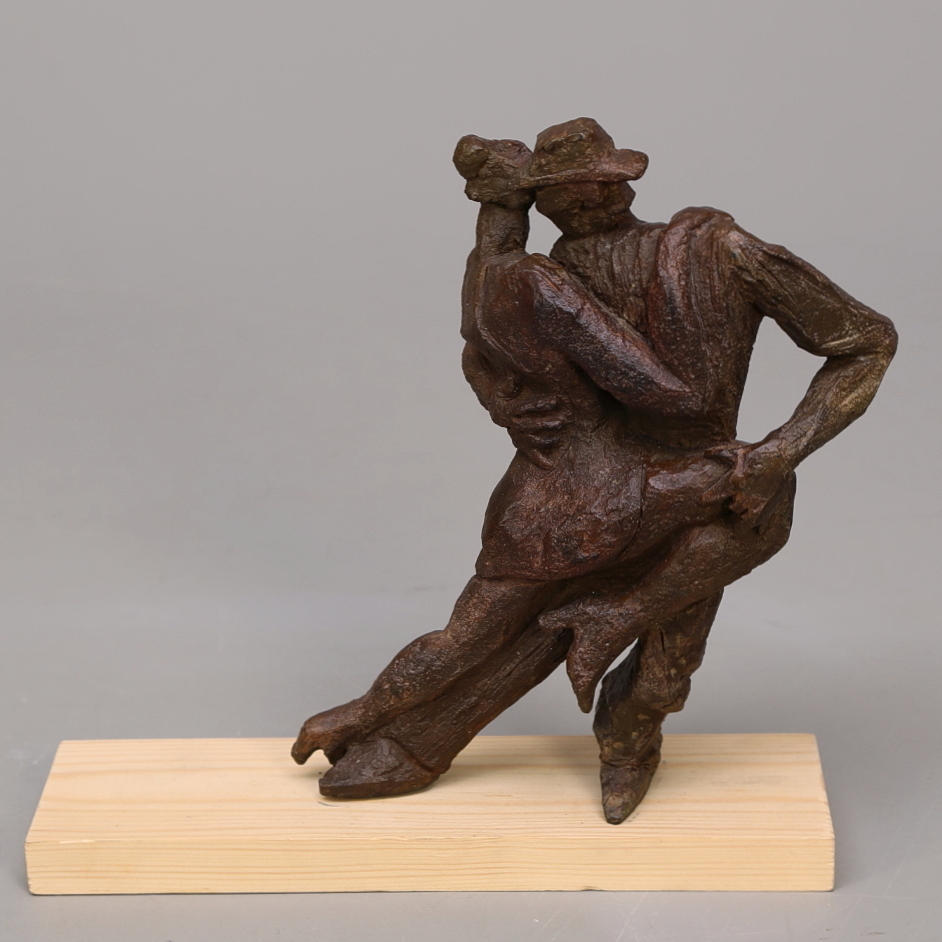WANJA "NONES" HÅKANSSON. Skulptur, brons, tangopar, signerad.