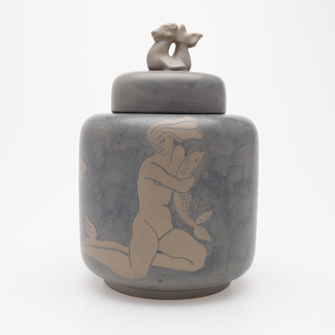 ÅKE HOLM. URN WITH COVER. Ceramics & Porcelain - European - Auctionet