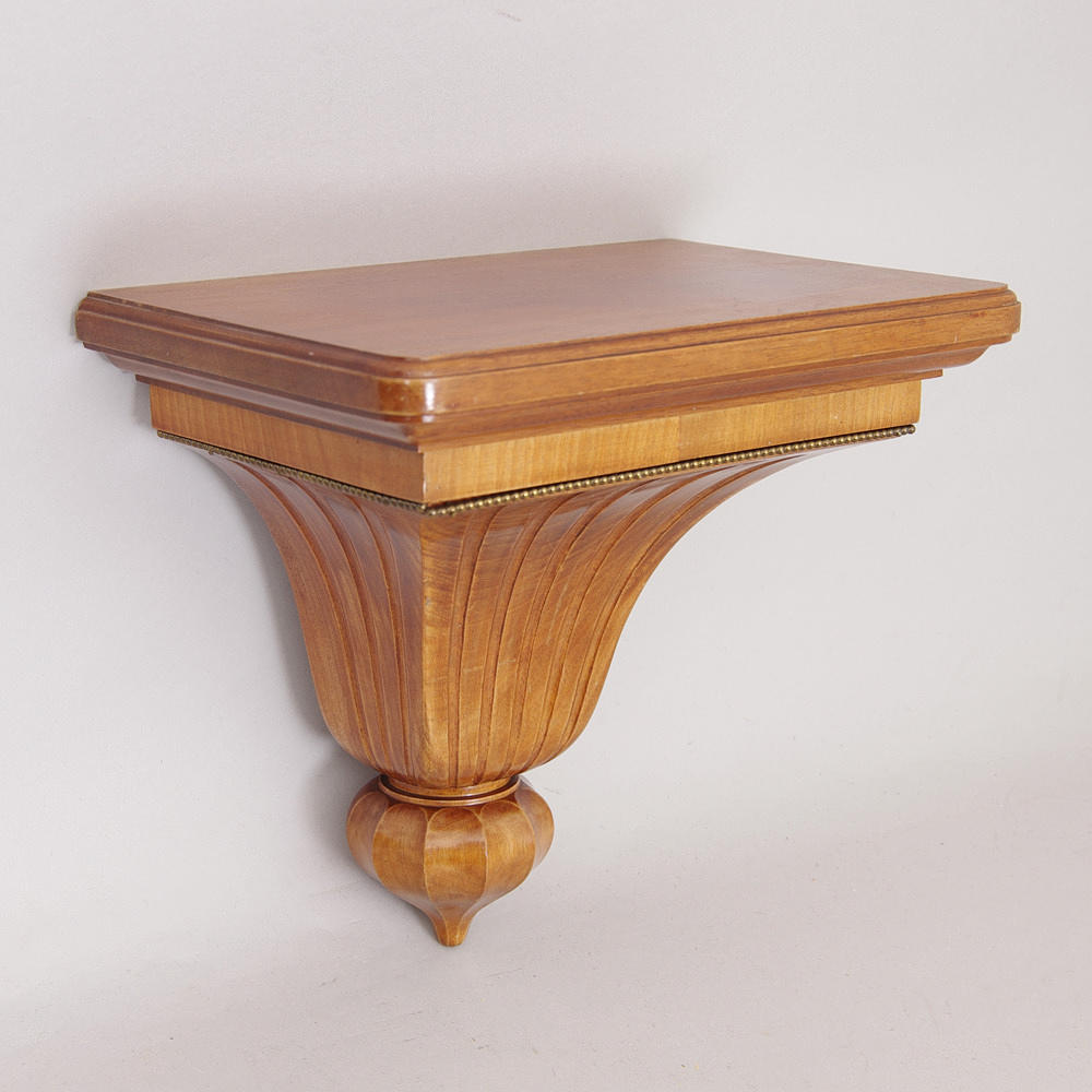 VÄGGKONSOL, mahogny, sent 1800-tal.