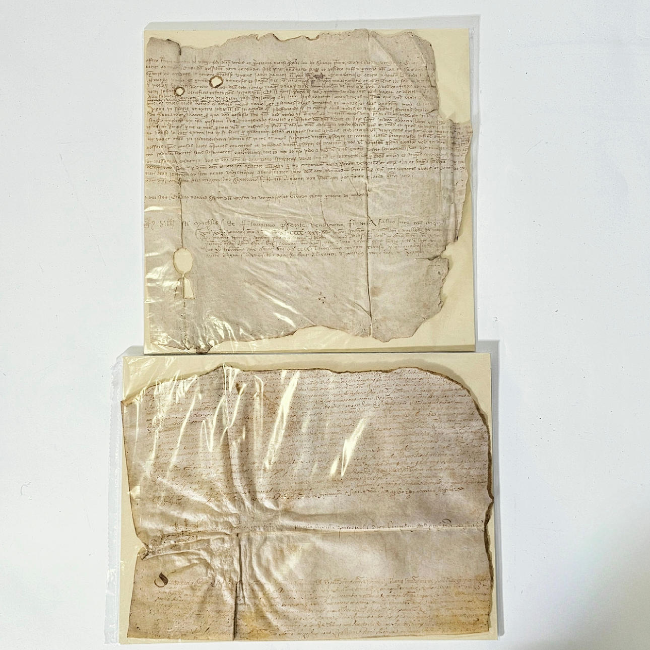 TWO ANCIENT MANUSCRIPTS SCROLLS. POSSIBLY 17th-18th CENTURY.