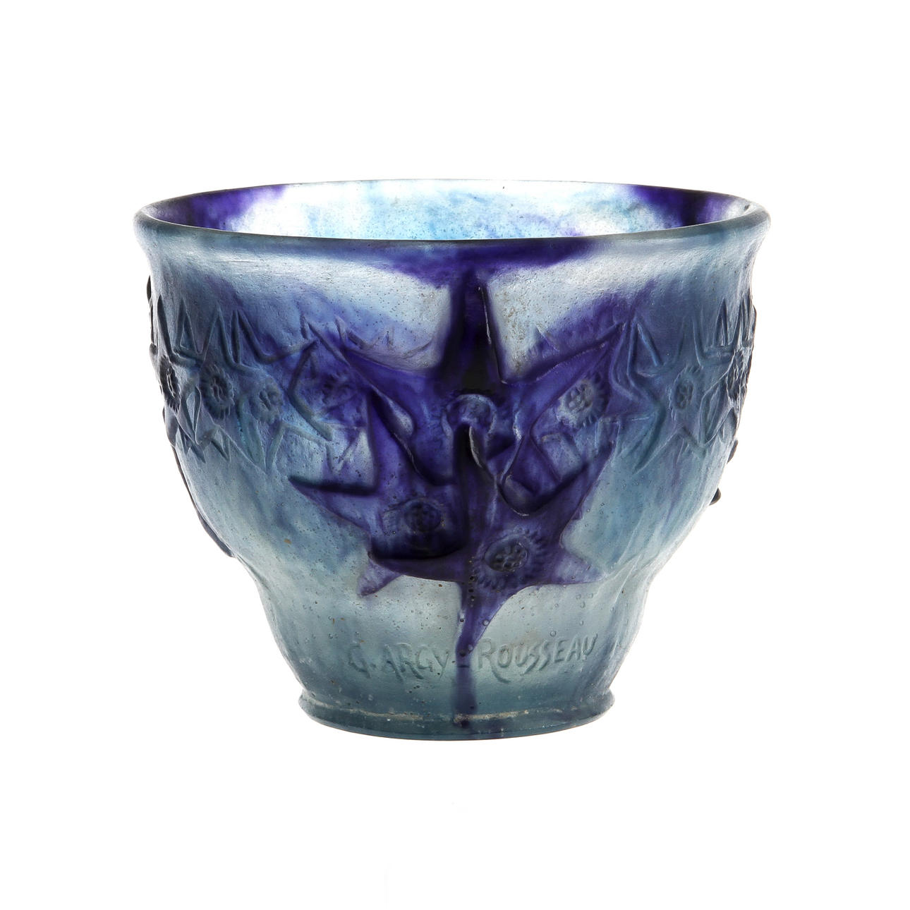 GABRIEL ARGY-ROUSSEAU. Skål "Stars", Frankrike 1920-tal, pâte de verre.