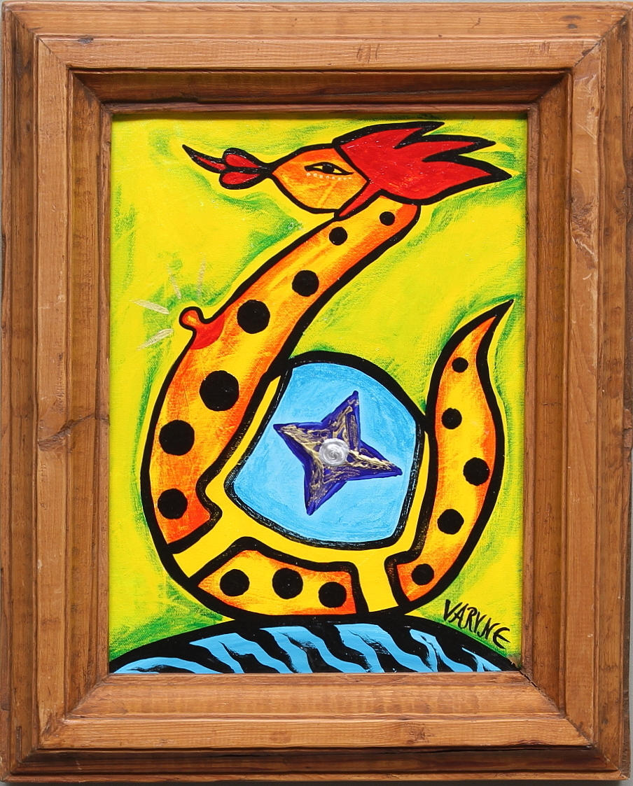PETER VARVNE. "Baby Bird". Akryl på duk, signerad och daterad 99.