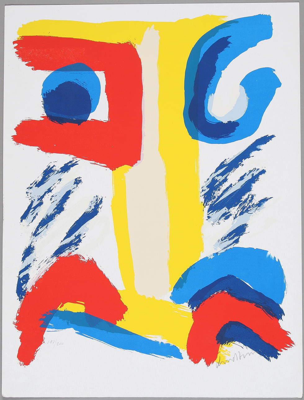 BENGT LINDSTRÖM. Färglitografi, "Jätten på Berget". Signerad och numrerad 197/200.