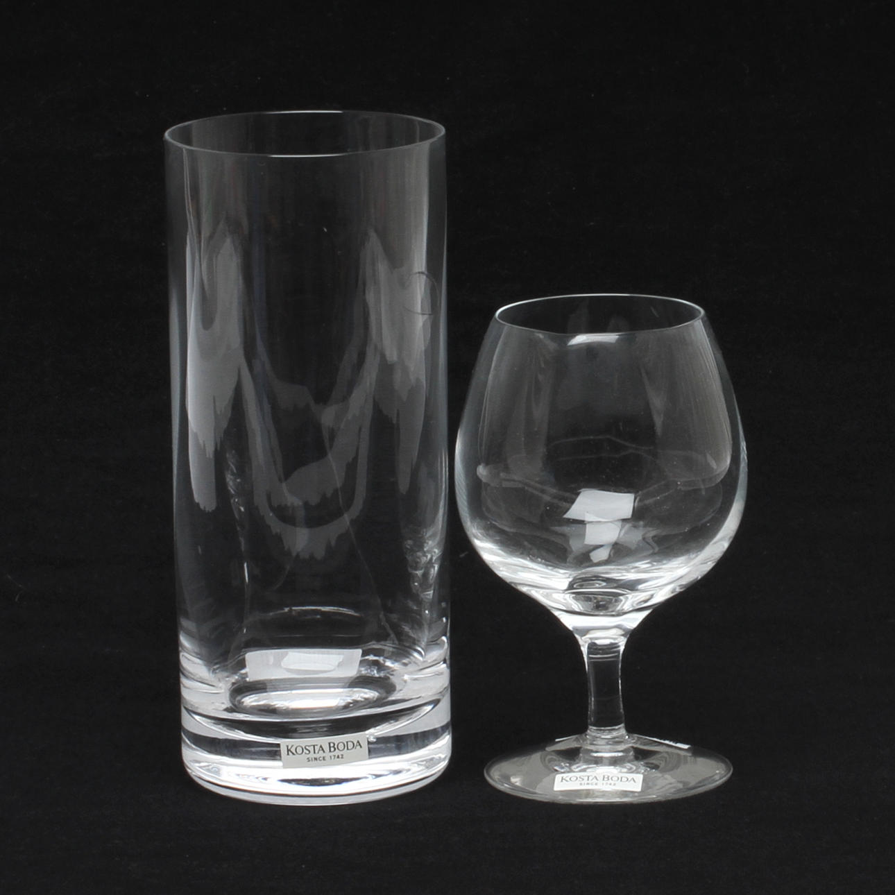 HIGHBALLGLAS, 8 st, COGNAC, 2st, glas, Chateau, Berti Vallien, Kosta.