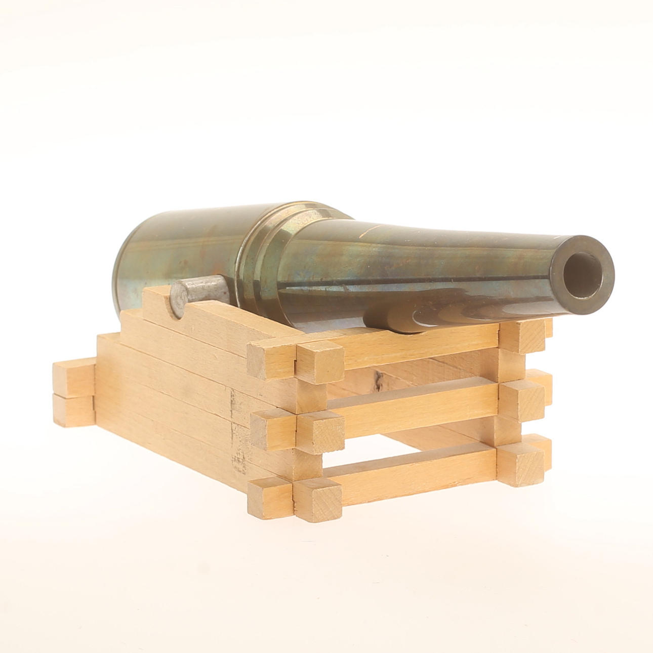 TABLE CANNON, brass and metal.