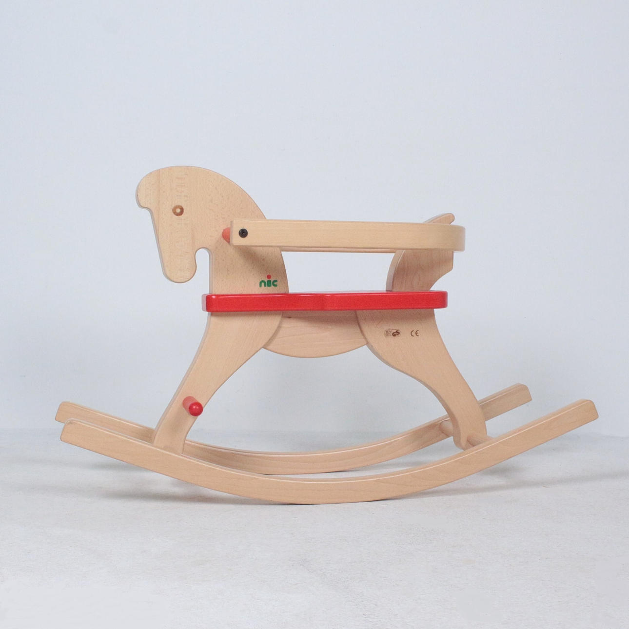 Rocking horse, beech wood.