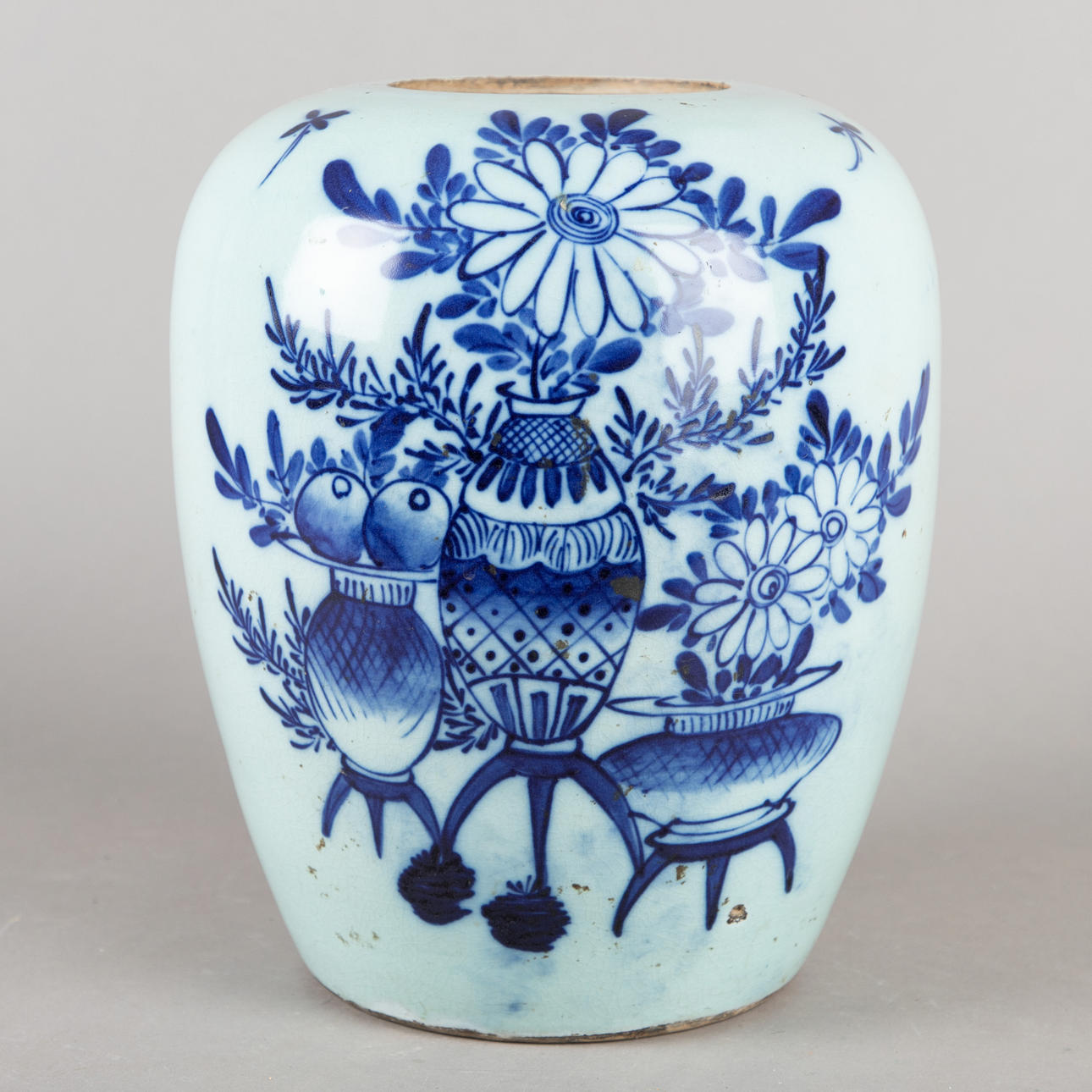 Ingefära kruka i form av vax pumpor, Republic period.