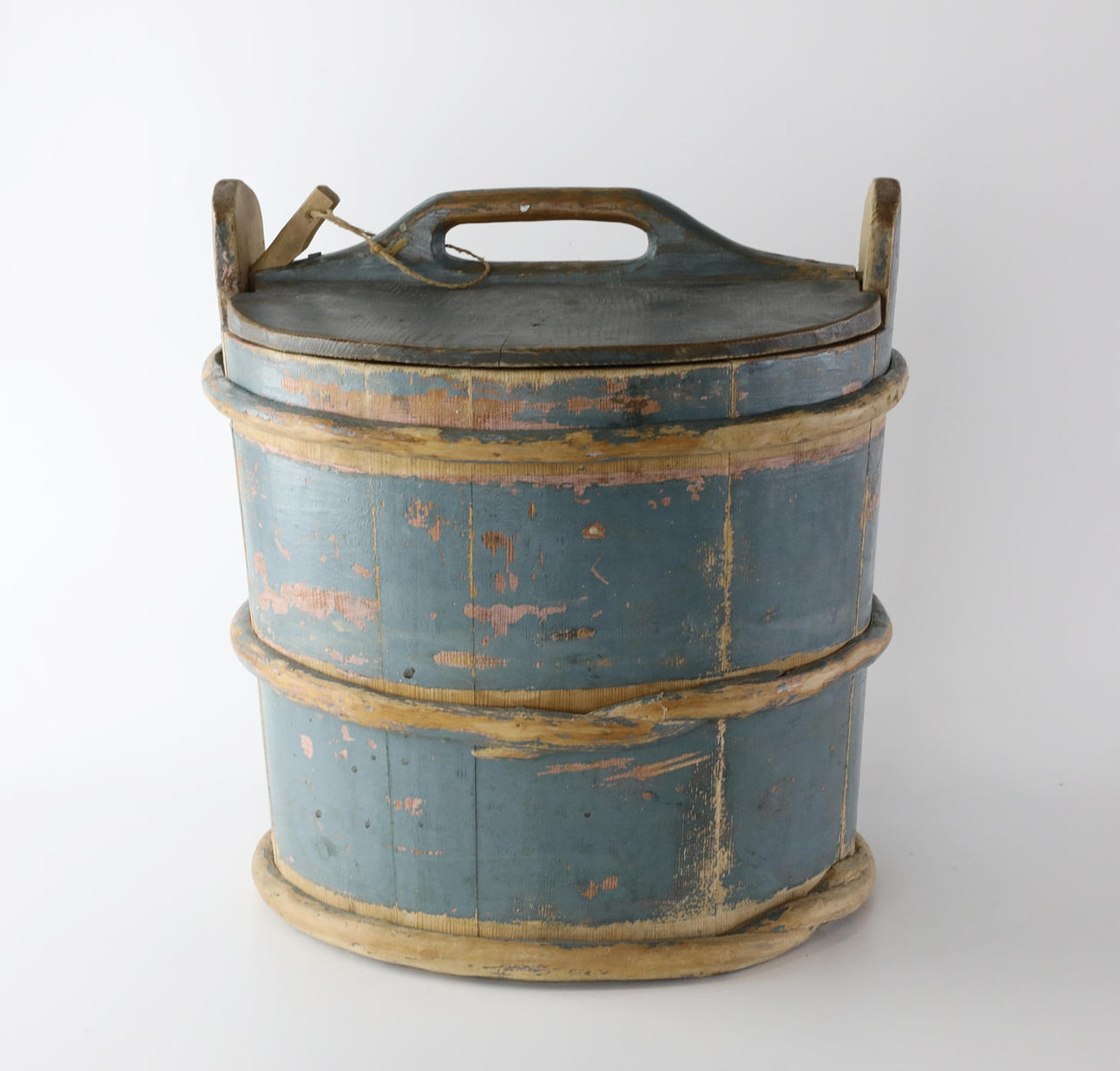 TRÄBYTTA med lock, allmoge, Böle, Hälsingland, 18/1900-tal.