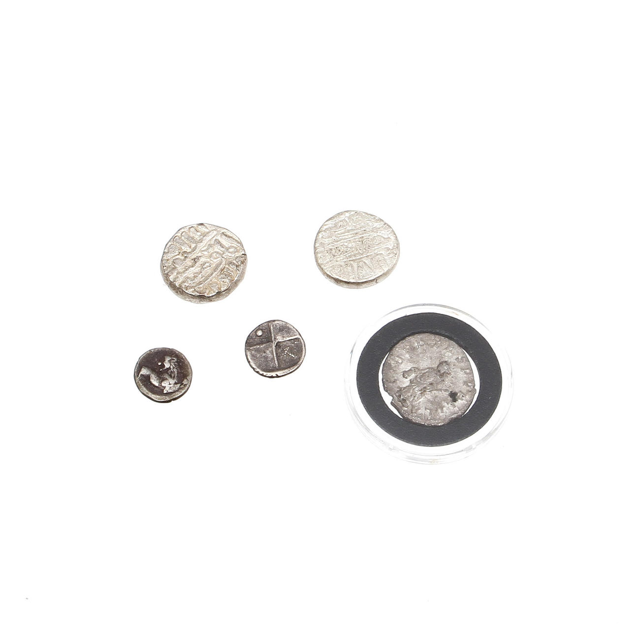 MYNT, silver, 5 st, Grekland, Italien samt Ottomanska riket.