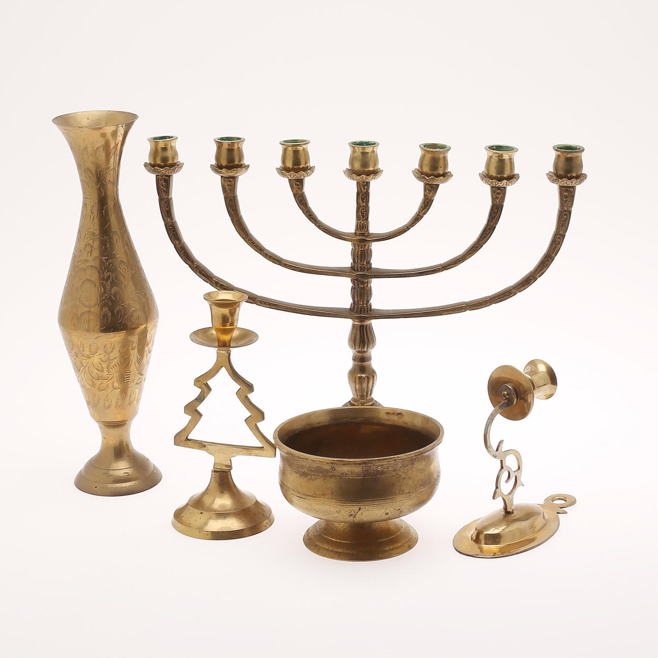 METALGENSTANDE, 5 messing/malm.