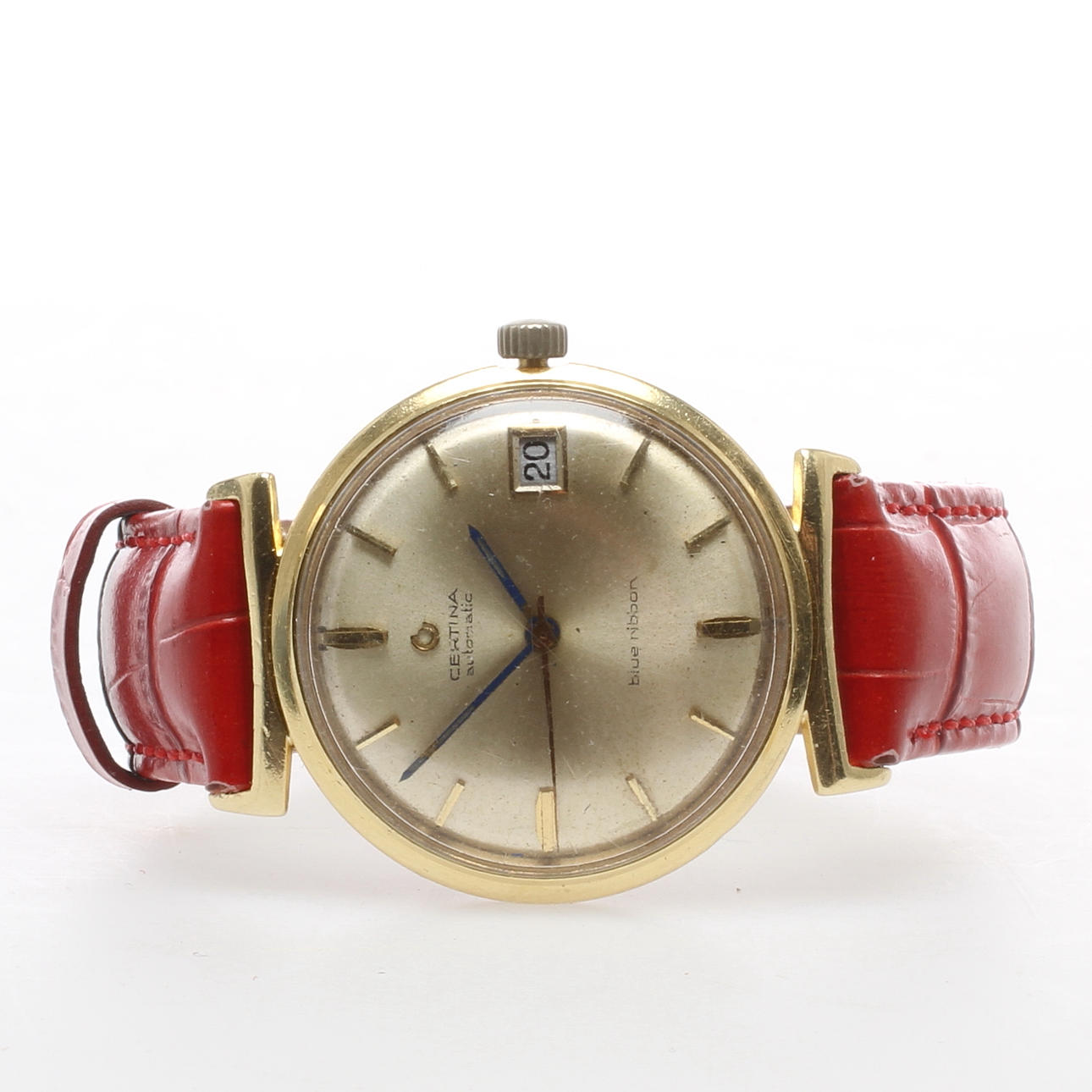 ARMBANDSUR, Certina Automatic Blue ribbon, boett 18 k guld.