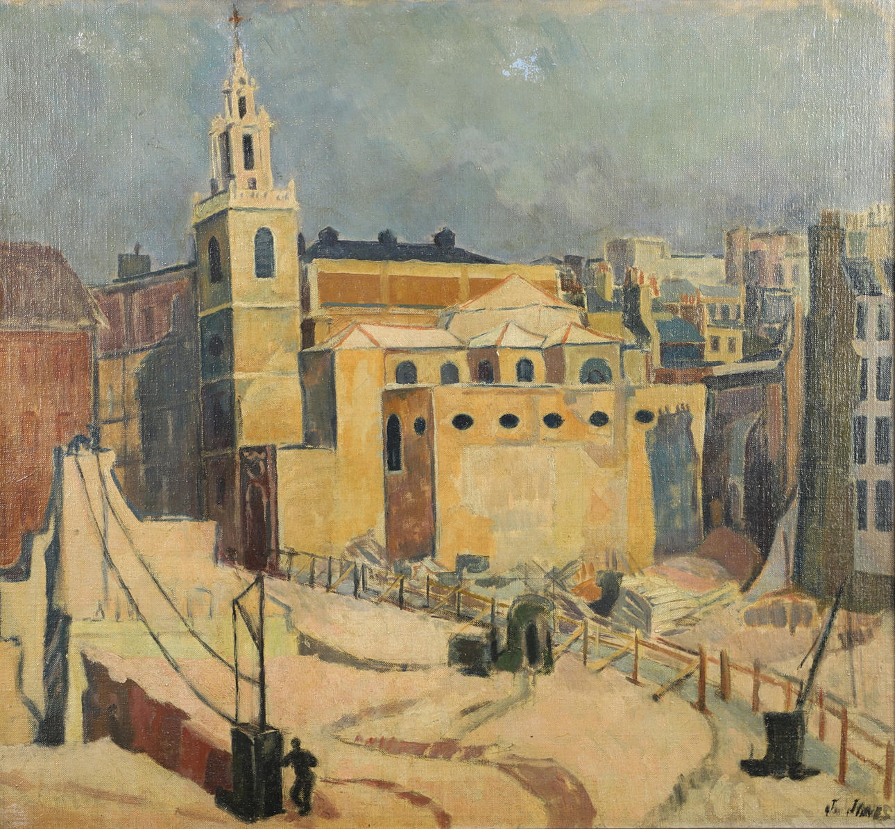 JO JONES (1894-1989). ST STEPHENS WALBROOK, LONDON, AND THE MITHRAS SITE.