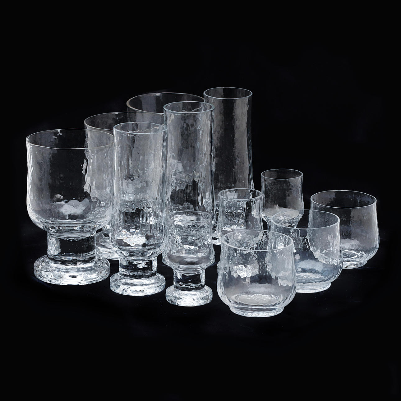 SERVIS, glas,50 delar, "Rustika", Göran Wärff, Pukeberg.