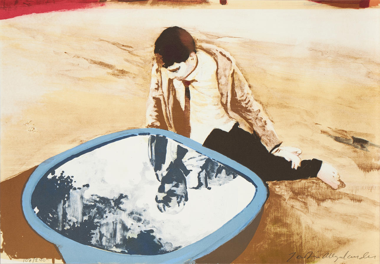 JOAKIM  ALLGULANDER. "Mirror", signed and numbered 107/240, lithograph.