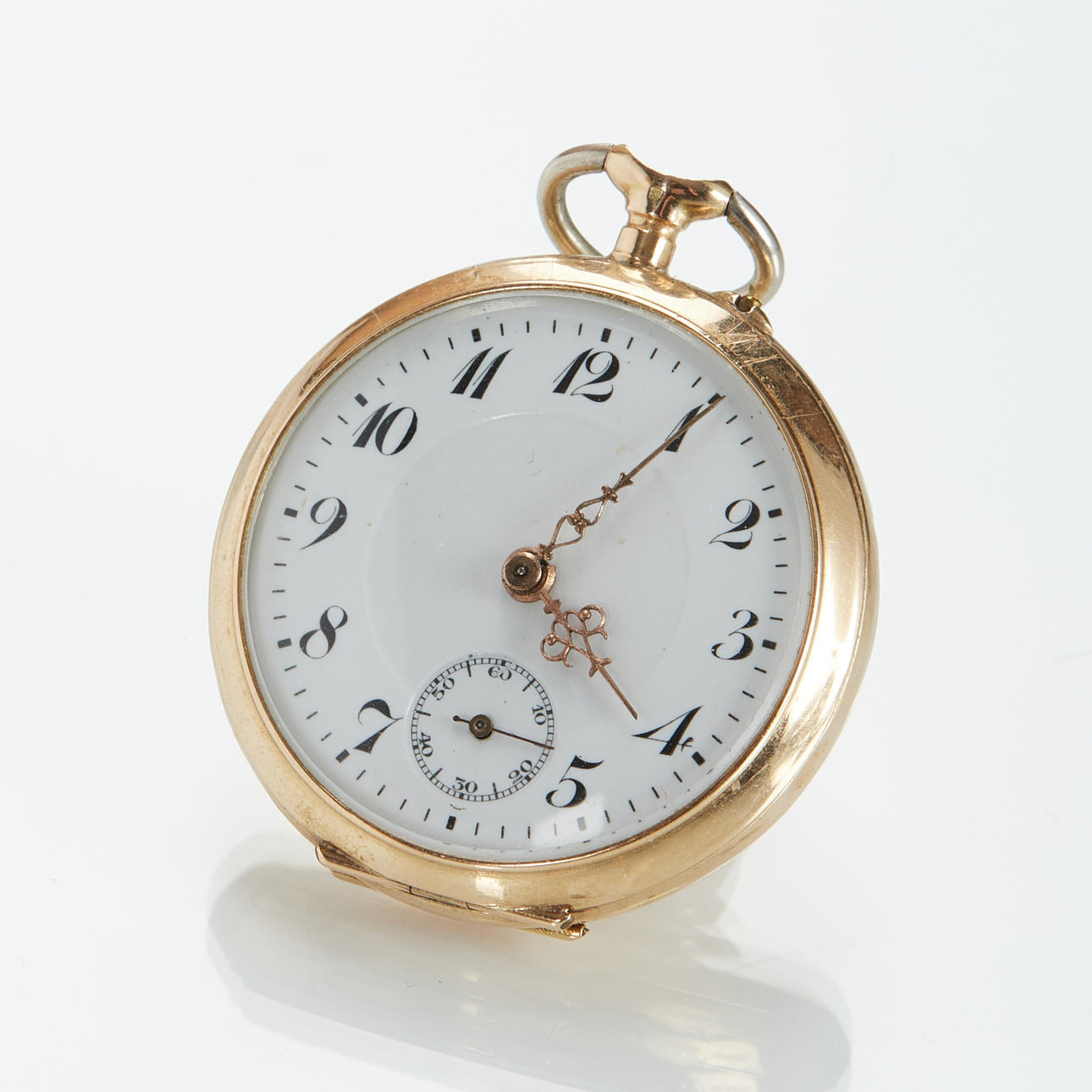 DAMENTASCHENUHR, 14 Karat Gold.