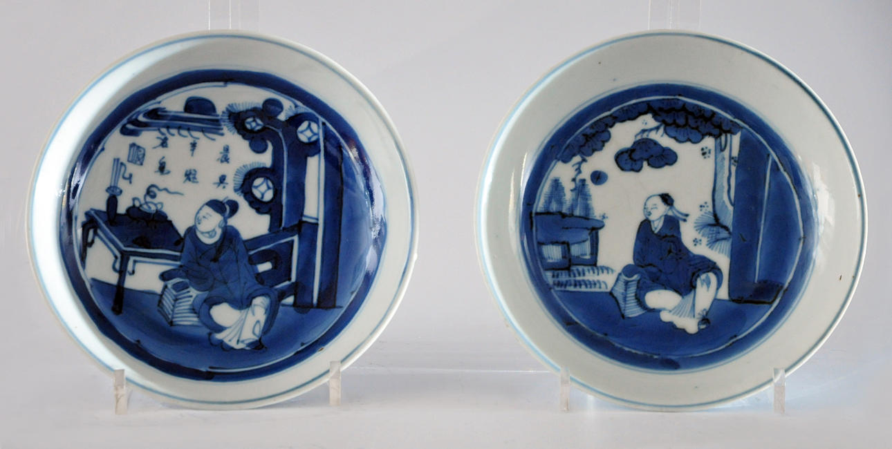 SKÅLFAT, 2 st, porslin, Kina, 1800-tal.