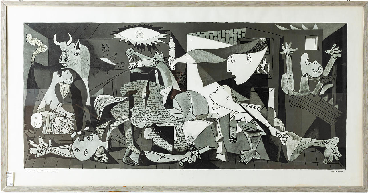 PABLO PICASSO. tryck, Efter. "Guernica", 1937.