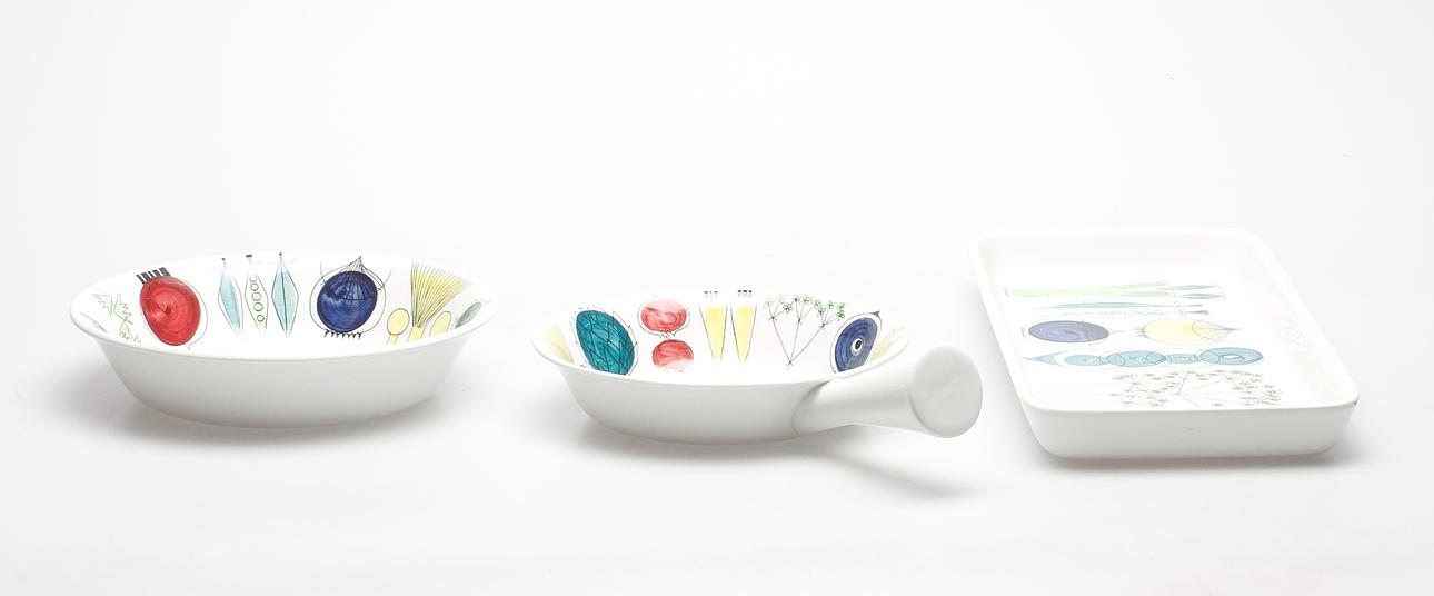 FORM, SKÅL och FAT, "Picknick", Marianne Westman, Rörstrand, 1900-talets andra hälft.