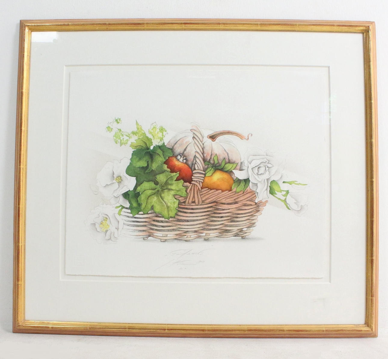 SUSANNE HARTMANN. 'Früchtekorb', Lithografie, E.A., signiert.