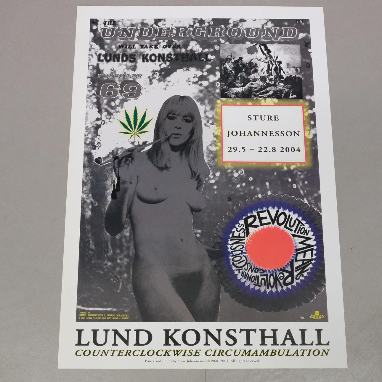 STURE JOHANNESSON. MESSEPLAKAT, UNDERGROUND WIRD ÜBERNEHMEN.