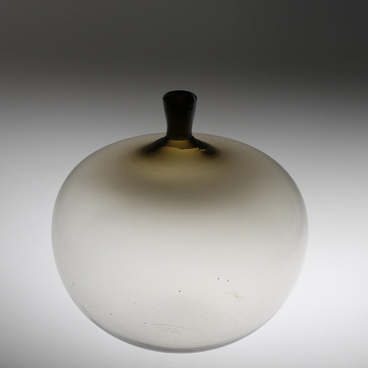 INGEBORG LUNDIN. Vas i glas, "Melon", signerad Orrefors Expo 9-59 Ingeborg Lundin.