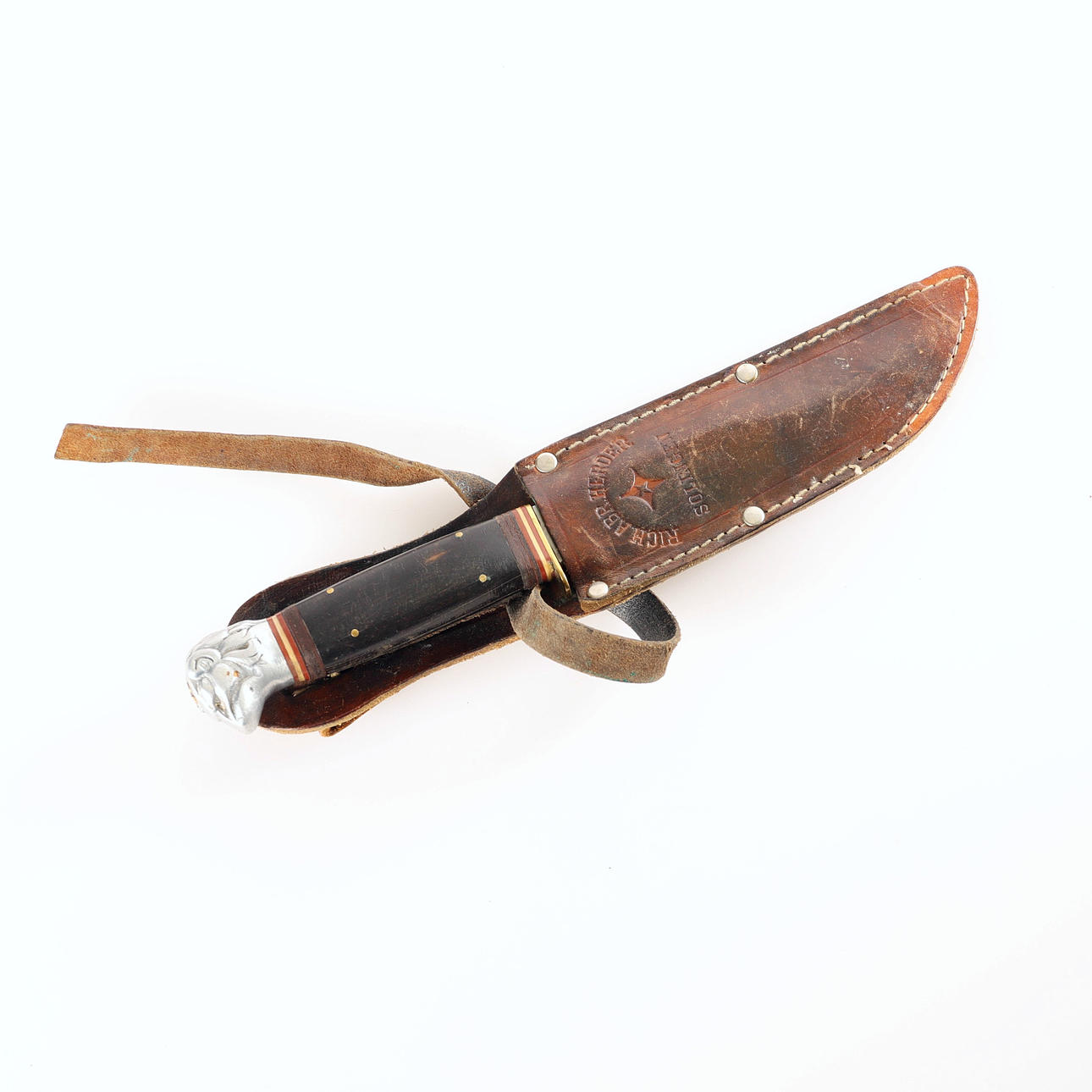 HUNTING KNIFE with sheath, Rich. Abbr. Herder, Solingen, Germany