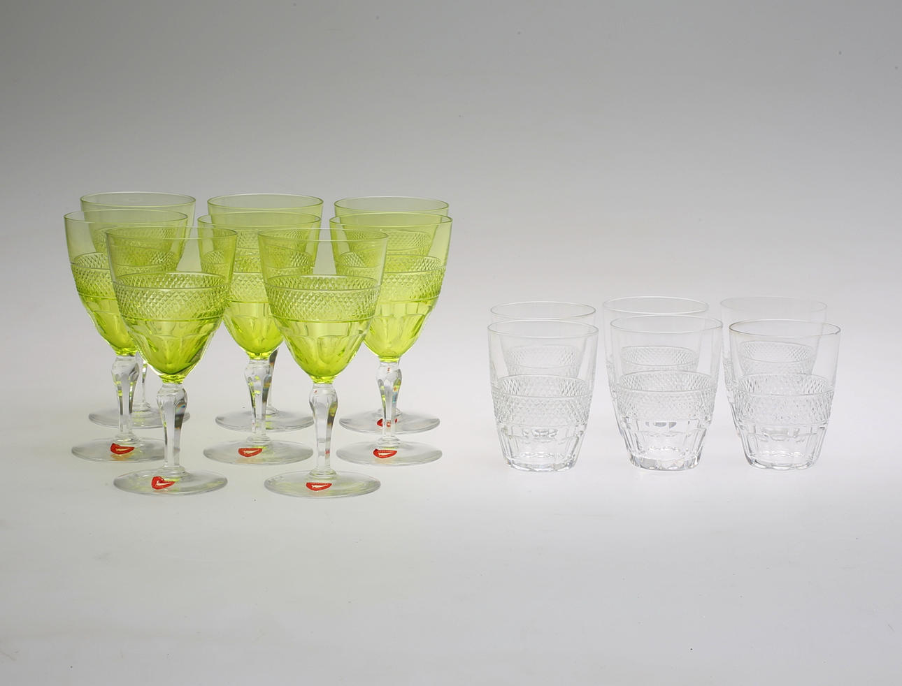 GLASSERVIS, 14 delar, "Rio", Edward Hald, Orrefors.