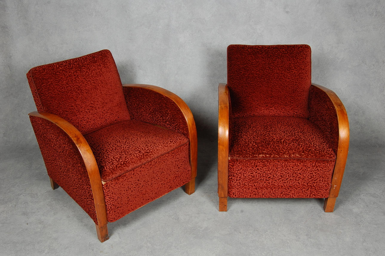 FÅTÖLJER, 1 par, funkis, 1930-tal.