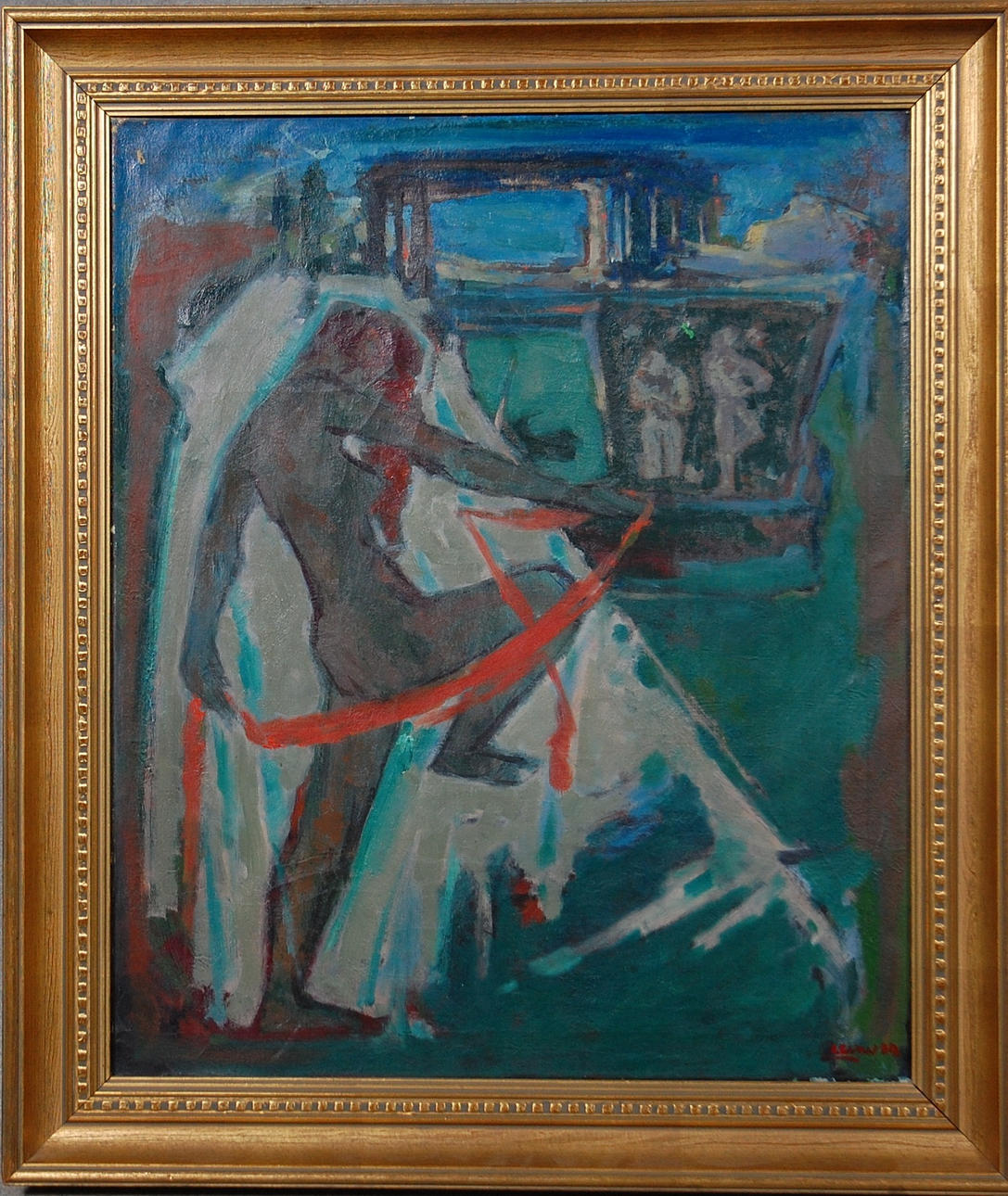 WIL VON LEEUWEN. 1904-1994, olja på duk, signerad.