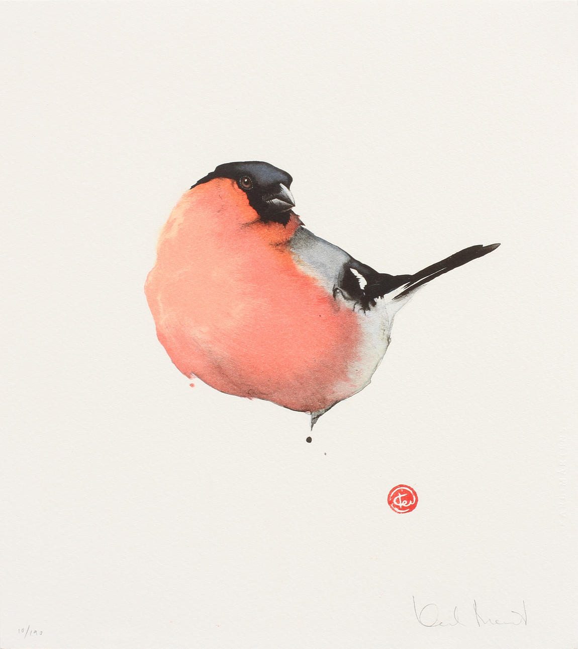 KARL MÅRTENS. Domherre, färglitografi, signerad samt numrerad 10/190.