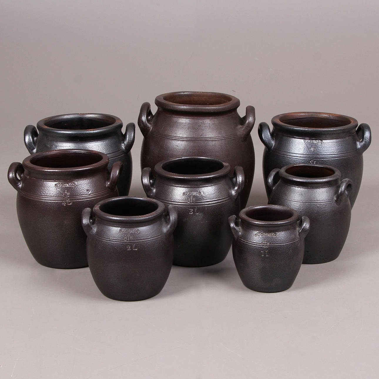 KRUS, 8 st. Höganäs samt Raus.