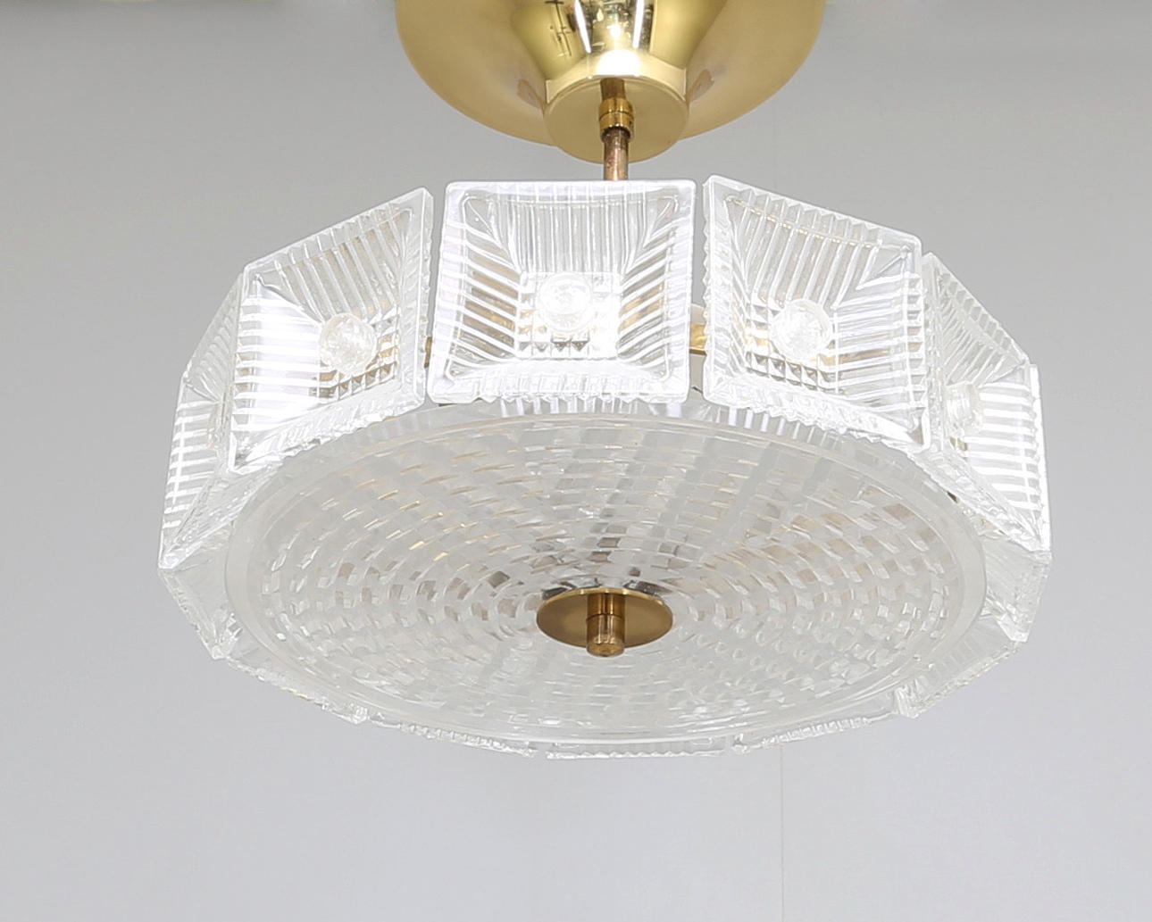 TAKLAMPA, glas, Carl Fagerlund, Orrefors.