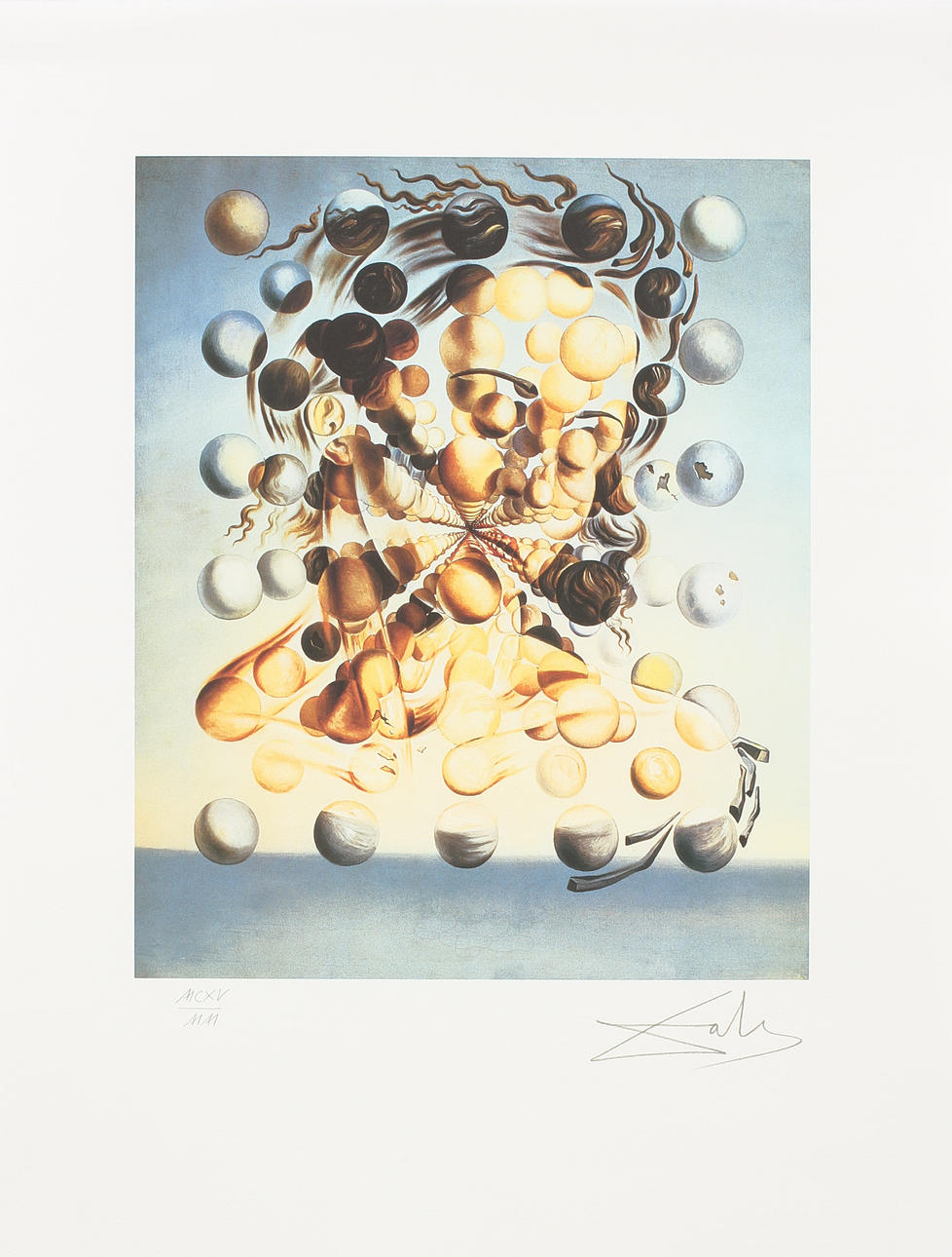 SALVADOR DALI. EFTER. Grafiskt tryck, "Galatea of the Spheres".