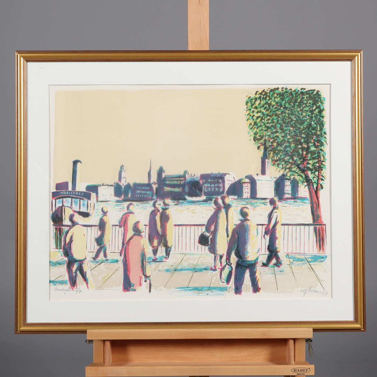 LEIF NIELSEN. LITHOGRAPHY, proof, signed and numbered 2/7.