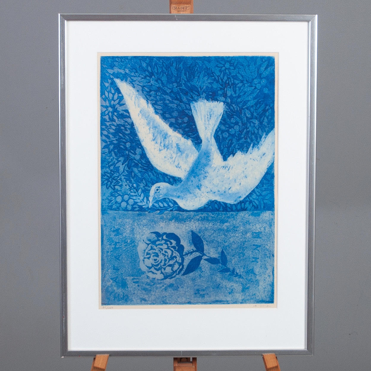 Unknown artist. Color lithography/Coloring . Signed and numbered 65/100, Dimensions including frame 51 x 68.