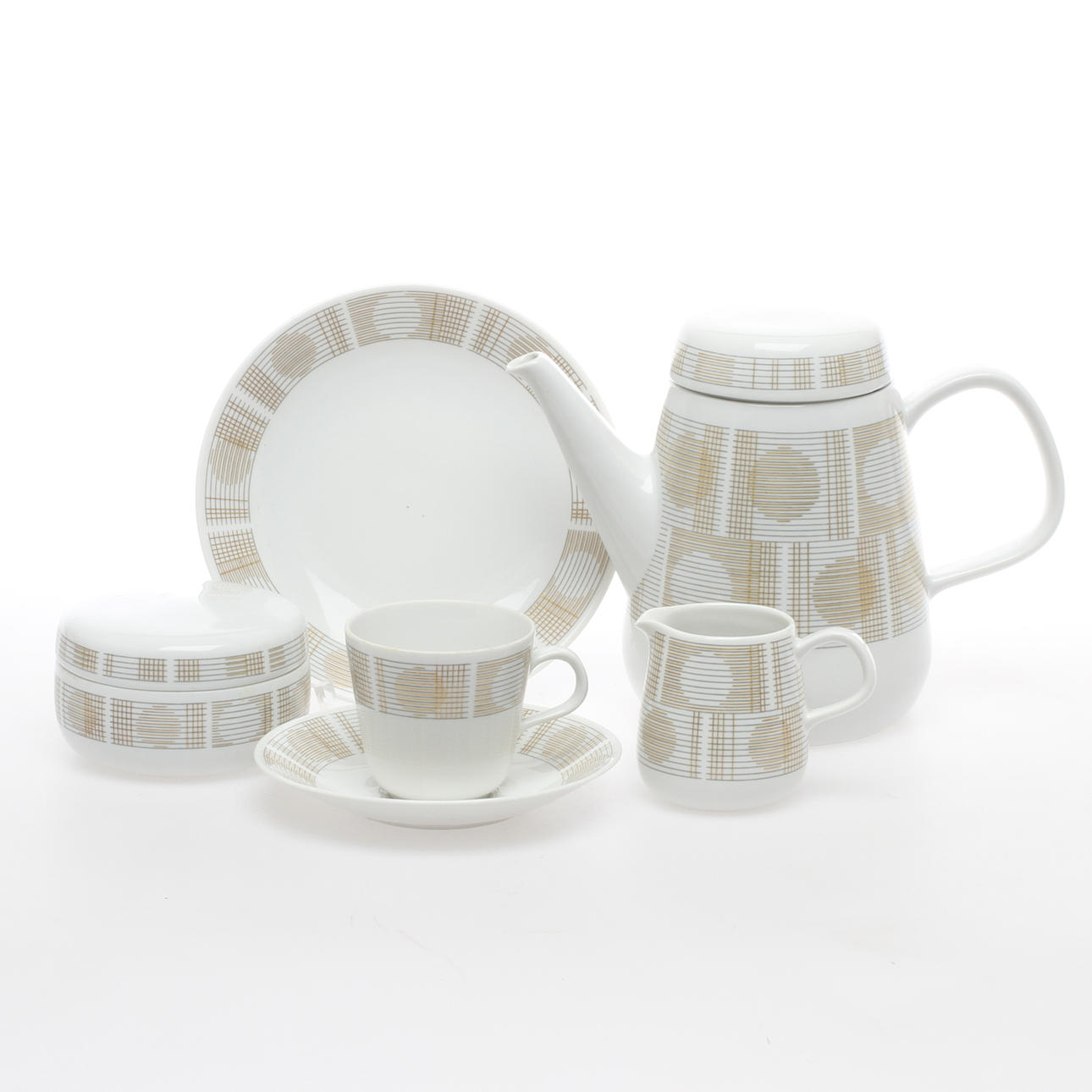 KAFFESERVIS, 20 delar, porslin, "Luna", Carl Harry Stålhane, Rörstrand.