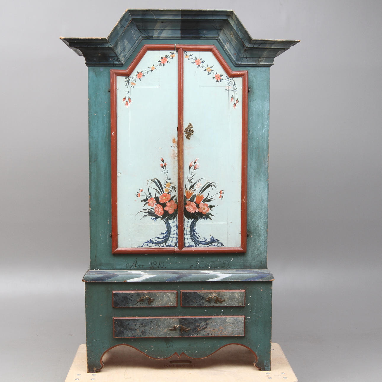 SKÅP, allmoge, Jämtland, bär datering 1810.