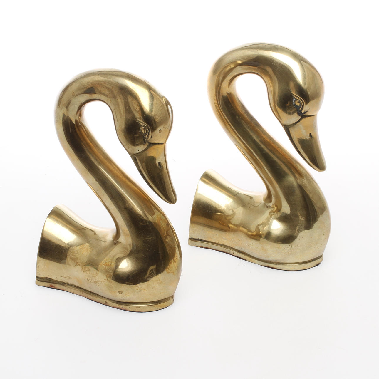 BOKSTÖD, ett par, mässing, 1900-talets andra hälft.