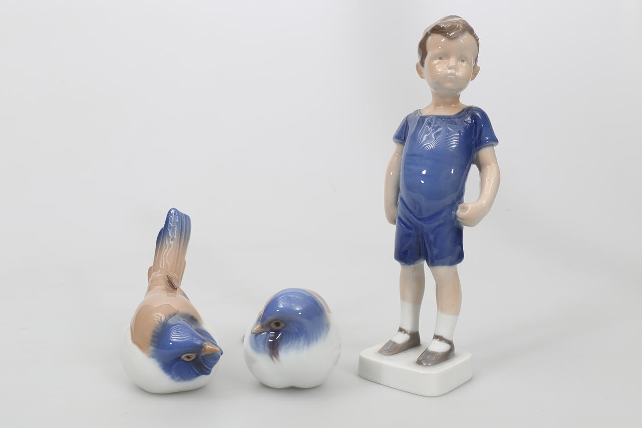 FIGURINER, porslin, 3 stycken, Bing & Gröndahl.