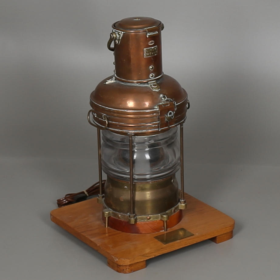 TOPPLANTERNA i koppar och glas, G.W Lyth Stockholm, sekelskiftet 1900.