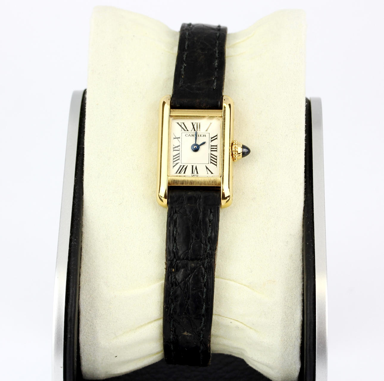 CARTIER 18CT TANK WRIST WATCH.