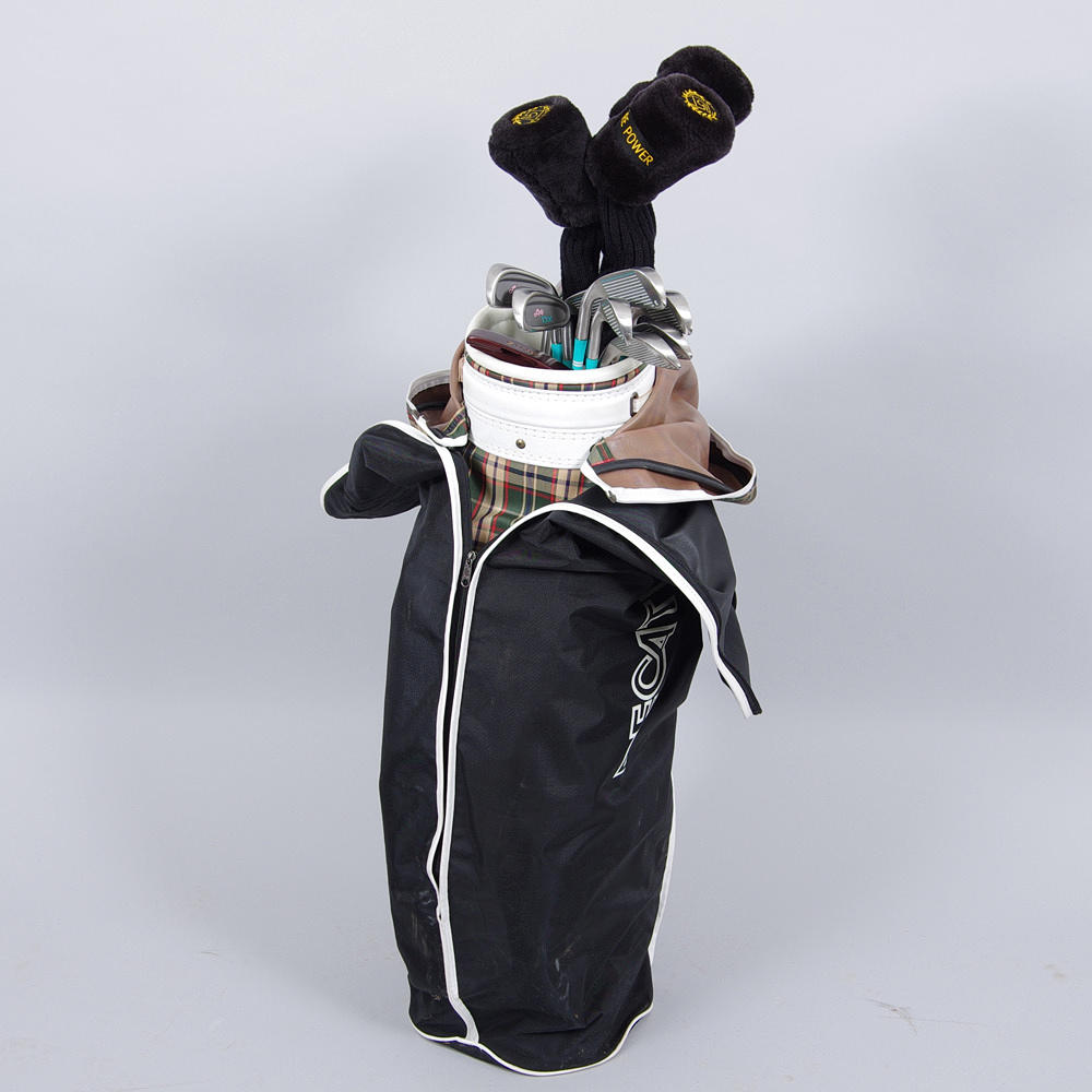 GOLFBAG MED KLUBBOR, damset.