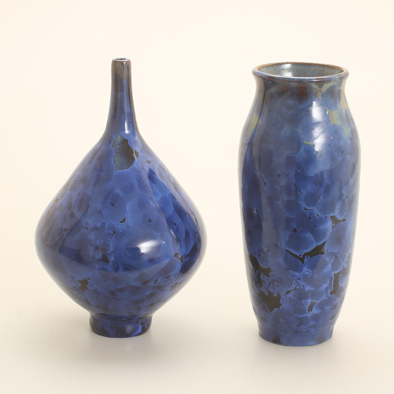 ANDERS KROON. Vases, 2 pieces, stoneware, signed 2021.