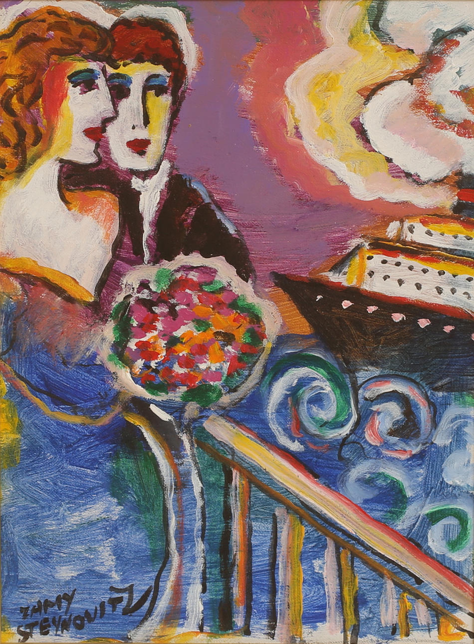 ZAMY STEYNOVITZ. Oil on canvas, signed.