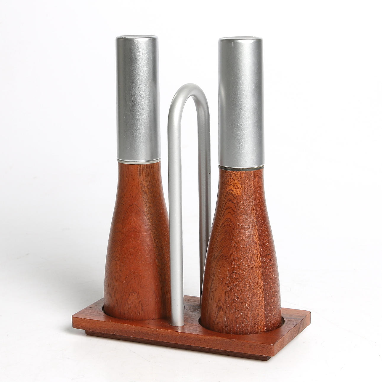 KRYDDSET, 3 delar, teak samt aluminium, George Fontana, Bodum Design, Danmark. 1900-talets mitt.