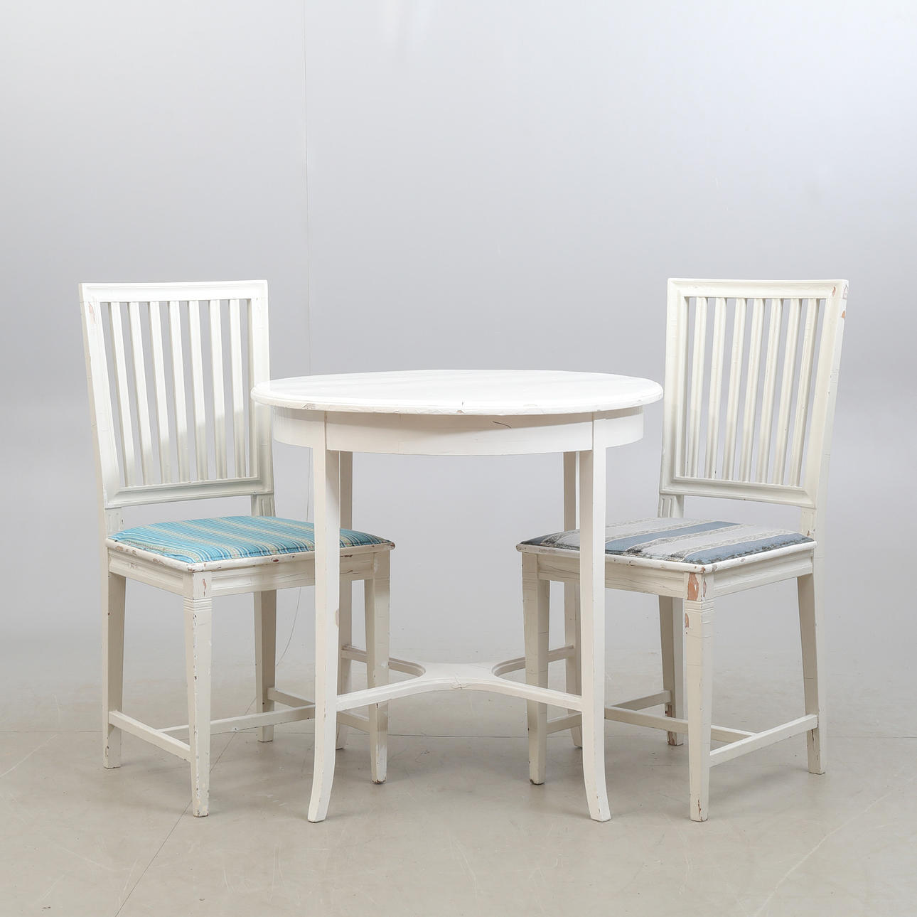 TABLE with two chairs.