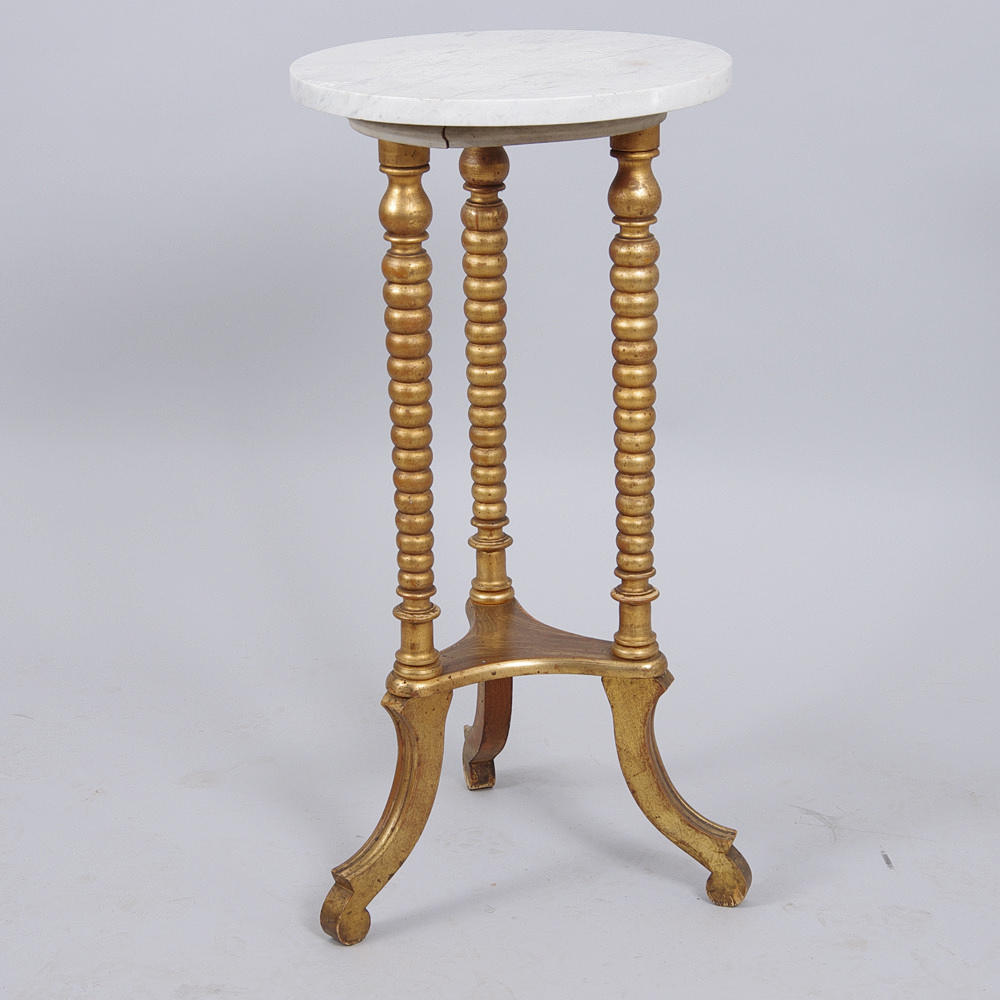 PIEDESTAL, bronserad med marmorskiva, tidigt 1900-tal.