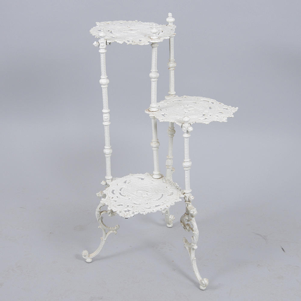 BLOMSTERBORD, vitmålad metall.