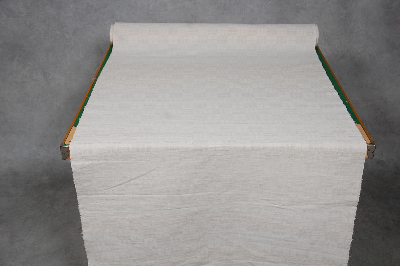 DUKLÄNGD, lin, " Munkabälte " handvävt, ca 10,3 m x 85 cm.